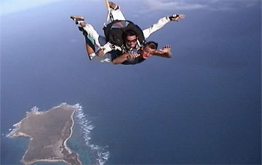 Sky diving